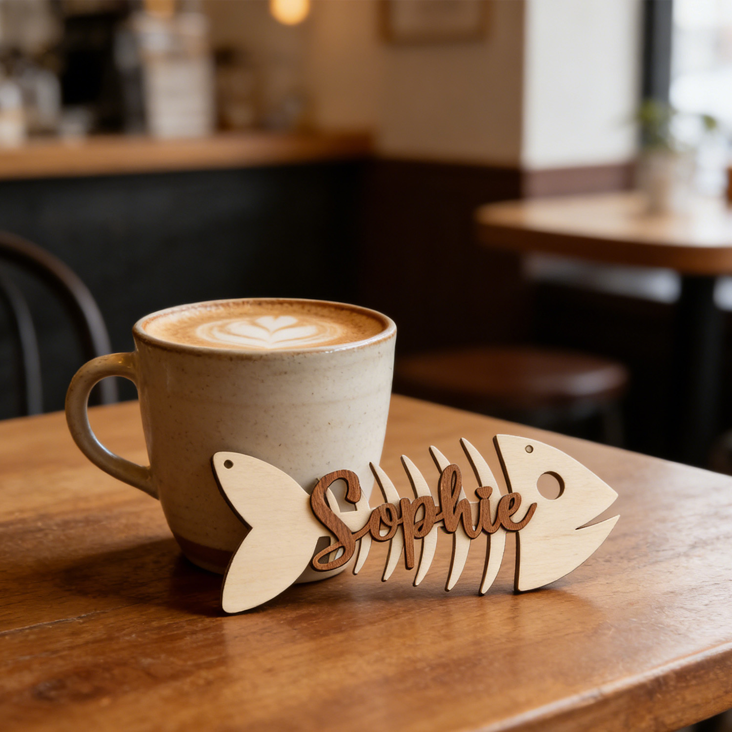 1Pc Custom Name Fish Skeleton  - Baby Nursery Diy recensione e prezzo