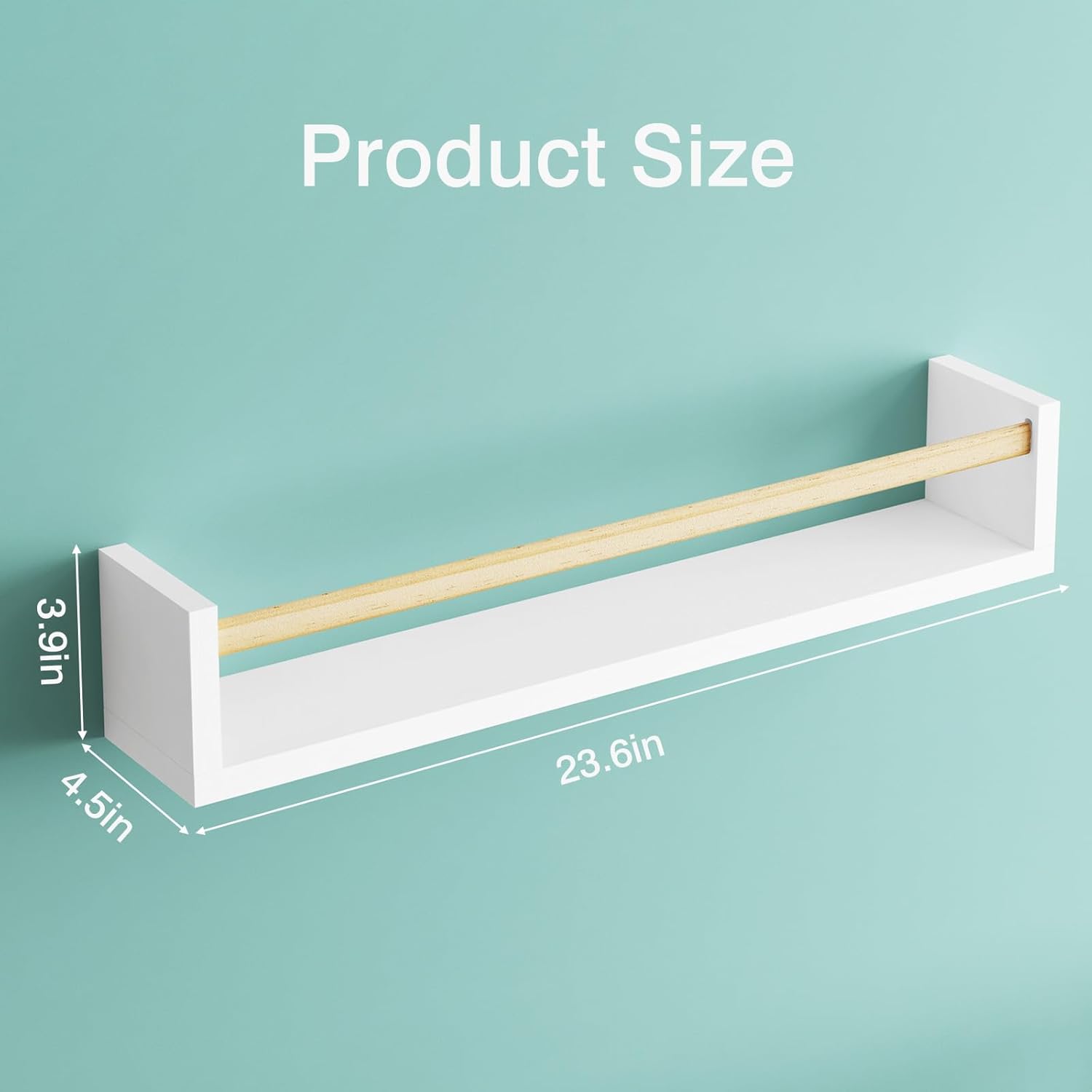 Nursery Book Shelves, 23.6 Inc - Baby Nursery Floating Shelves recensione e prezzo