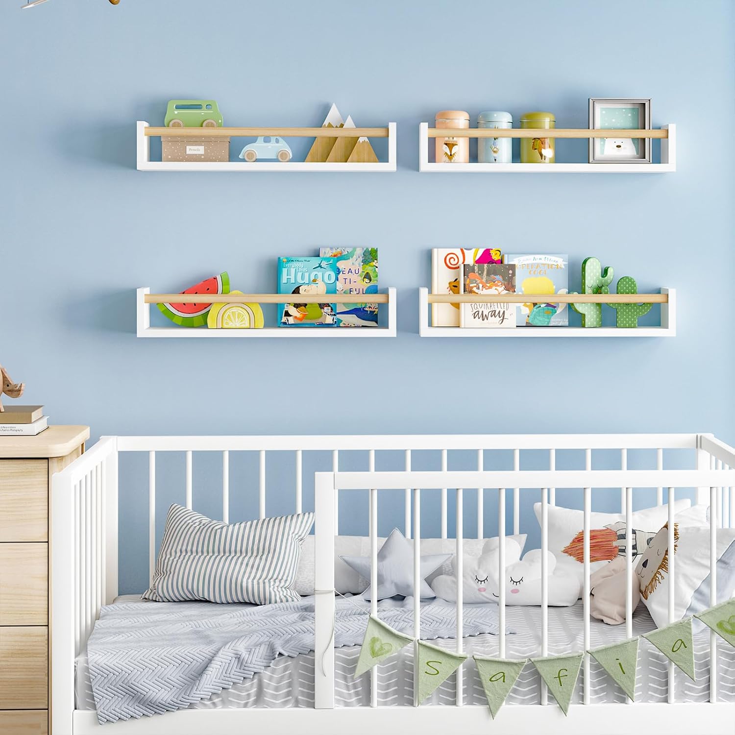 Nursery Book Shelves, 23.6 Inc - Baby Nursery Floating Shelves recensione e prezzo