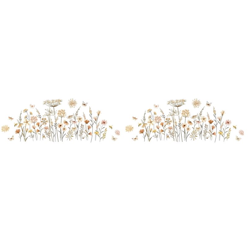 【EFFICIENT 】2X Boho Flower Wal - Baby Nursery Wallpaper Girl recensione e prezzo