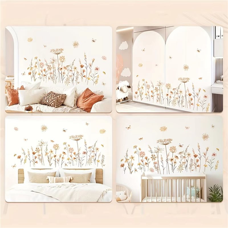 【EFFICIENT 】2X Boho Flower Wal - Baby Nursery Wallpaper Girl recensione e prezzo