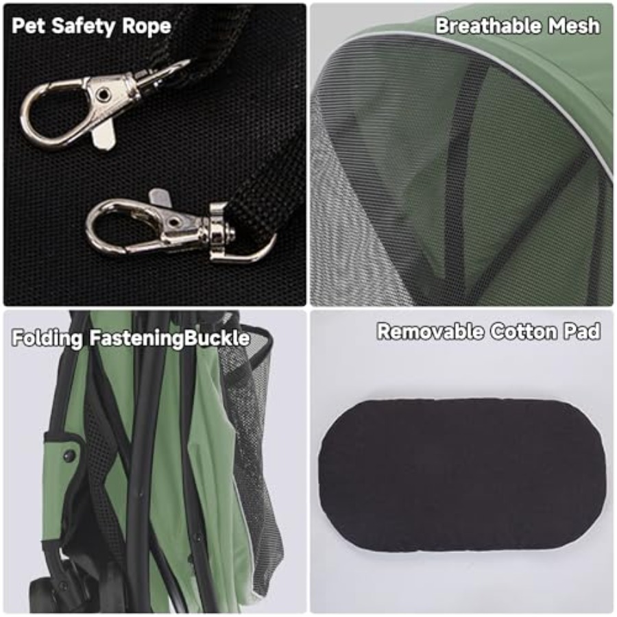 Foldable Jogger Pet Stroller f - Storage Basket Fabric recensione e prezzo