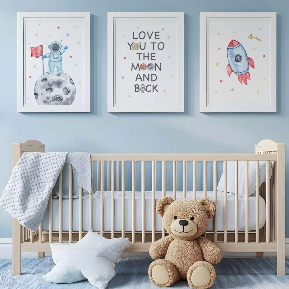 Nursery Wall Art, Space Astron - Baby Nursery Quotes Wall Art recensione e prezzo