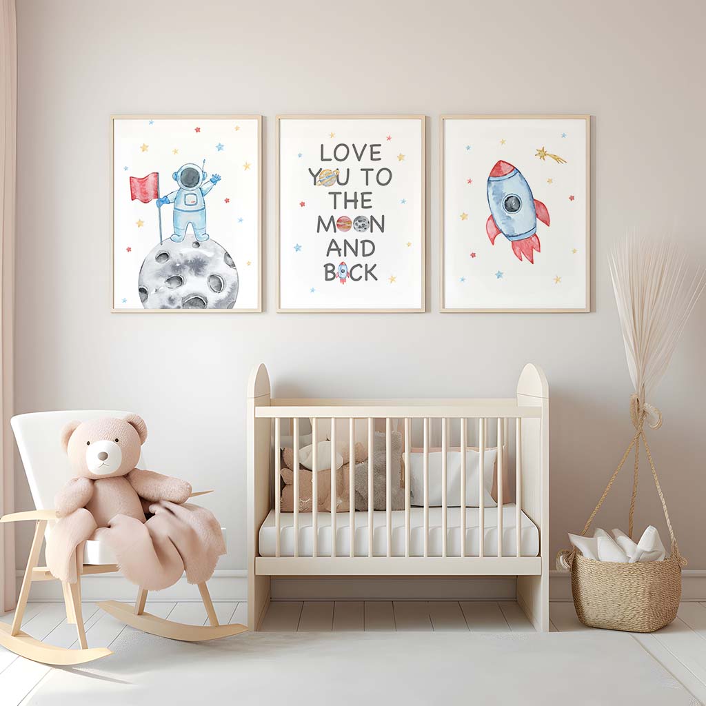 Nursery Wall Art, Space Astron - Baby Nursery Quotes Wall Art recensione e prezzo