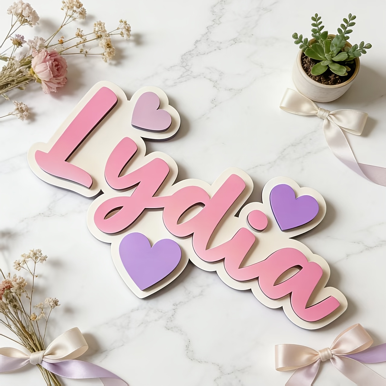 Personalized Gradient Heart Na - Baby Nursery Usa recensione e prezzo