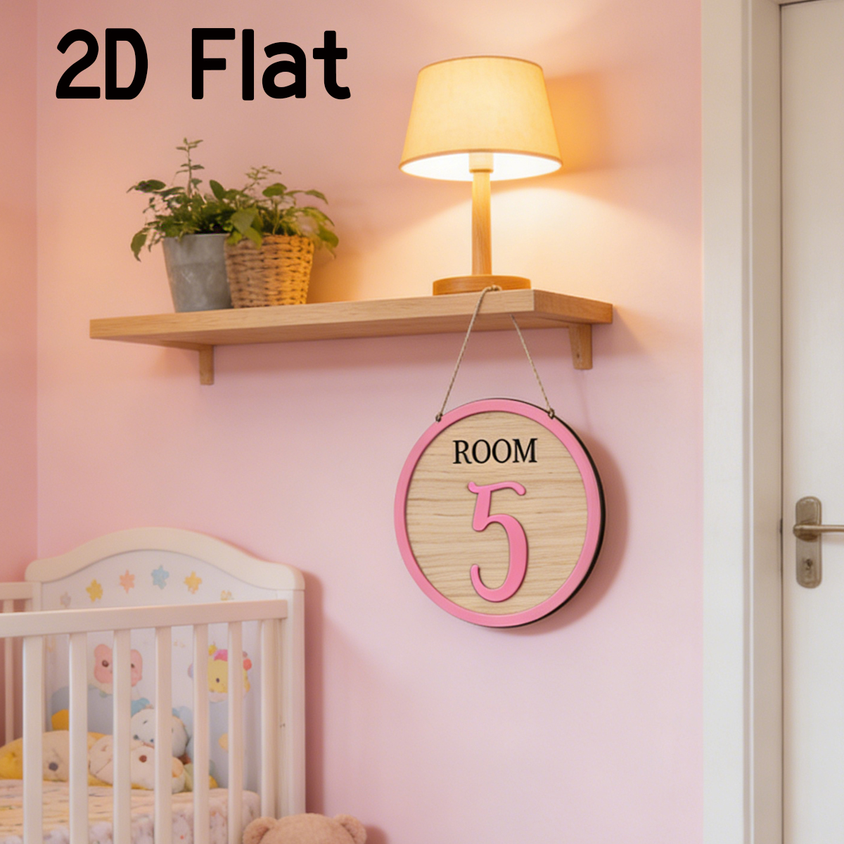 1Pc Cutom Pink Room Number Woo - Baby Nursery Diy recensione e prezzo