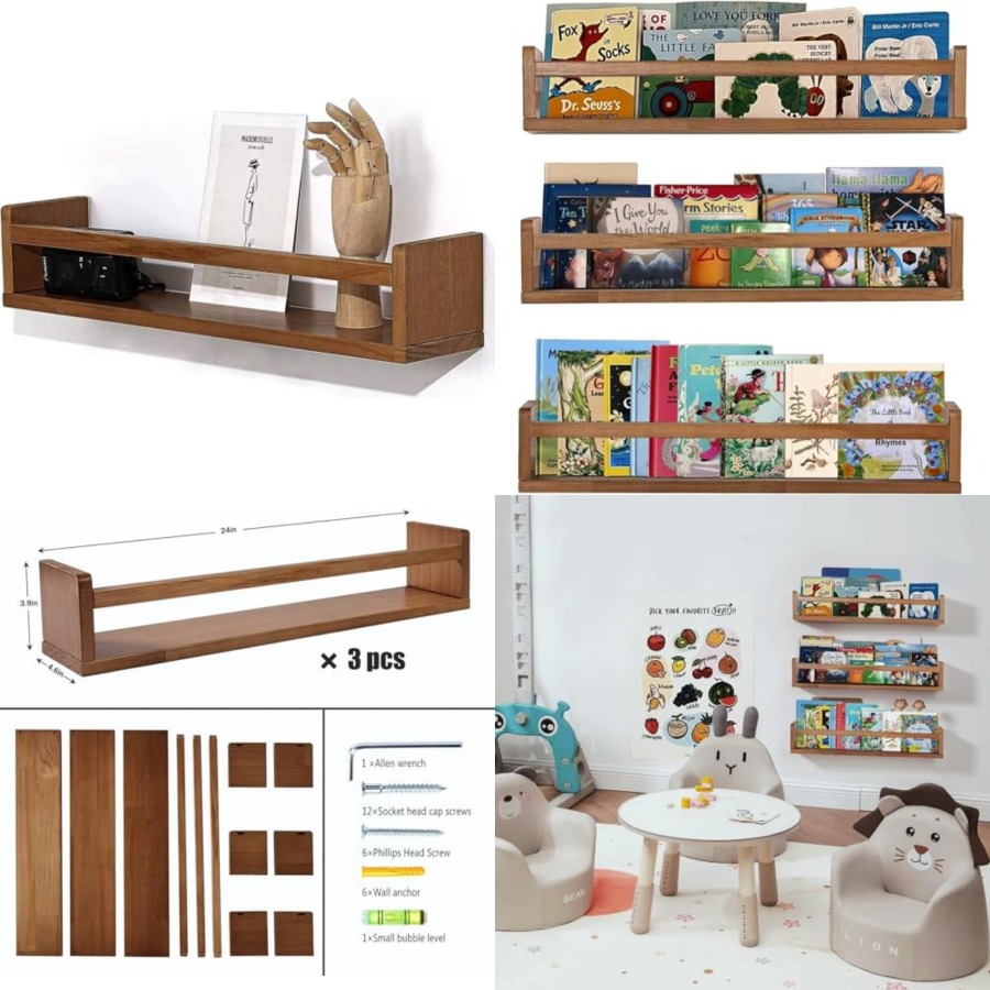 Nursery Shelves Floating Book  - Baby Nursery Floating Shelves recensione e prezzo