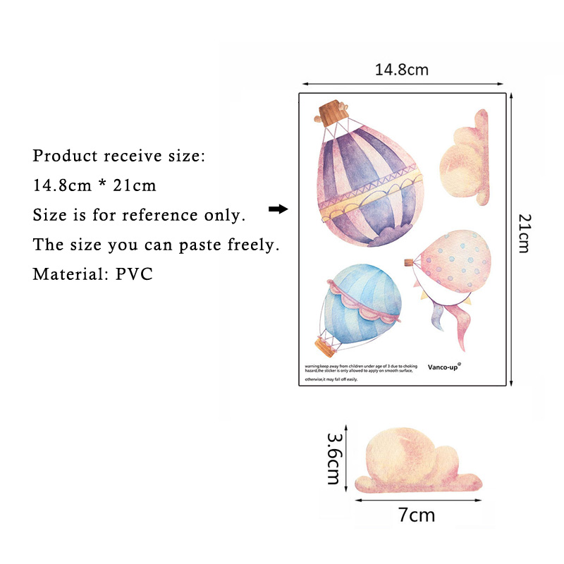 Creative Colorful Hot Air Ball - Baby Nursery Wallpaper recensione e prezzo