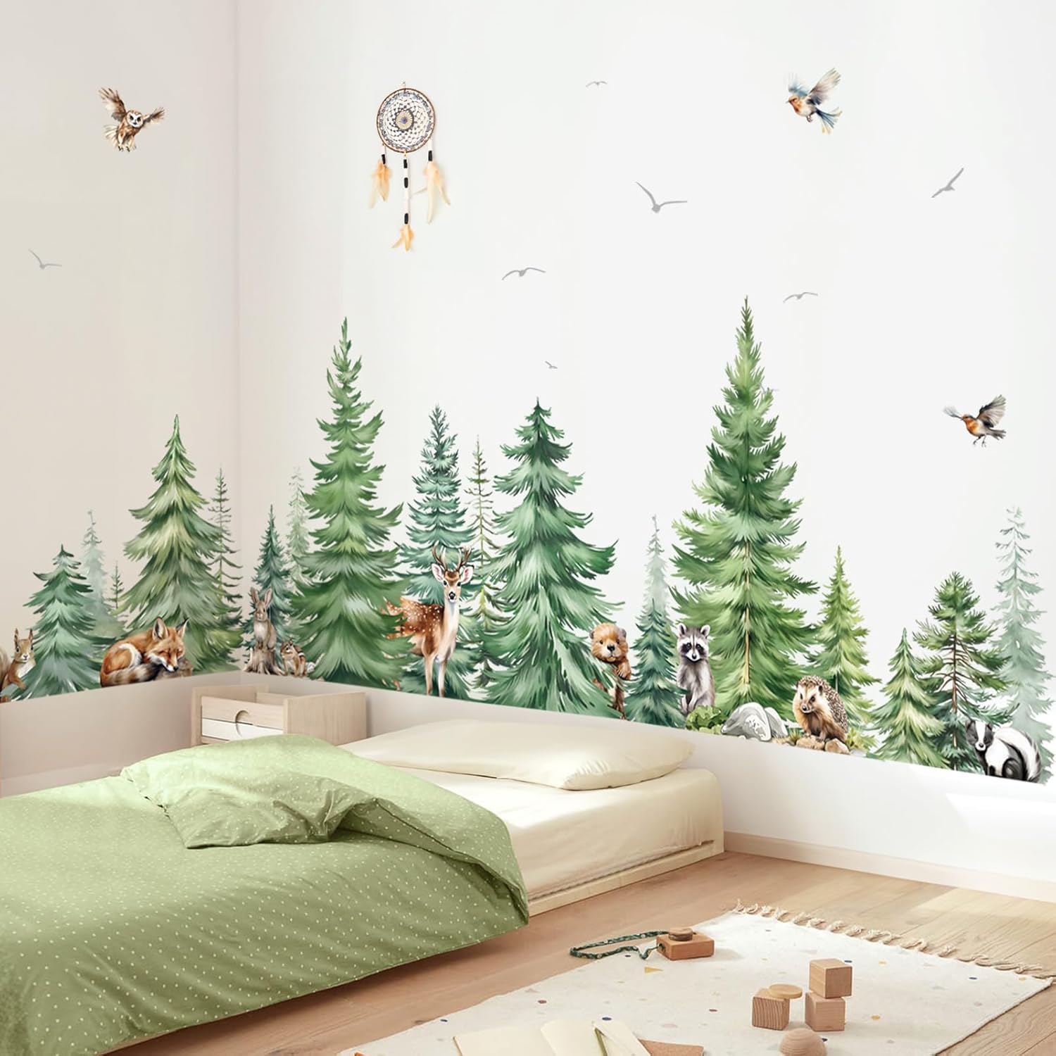 Large Watercolor Pine Tree Ani - Baby Nursery Set Furniture recensione e prezzo