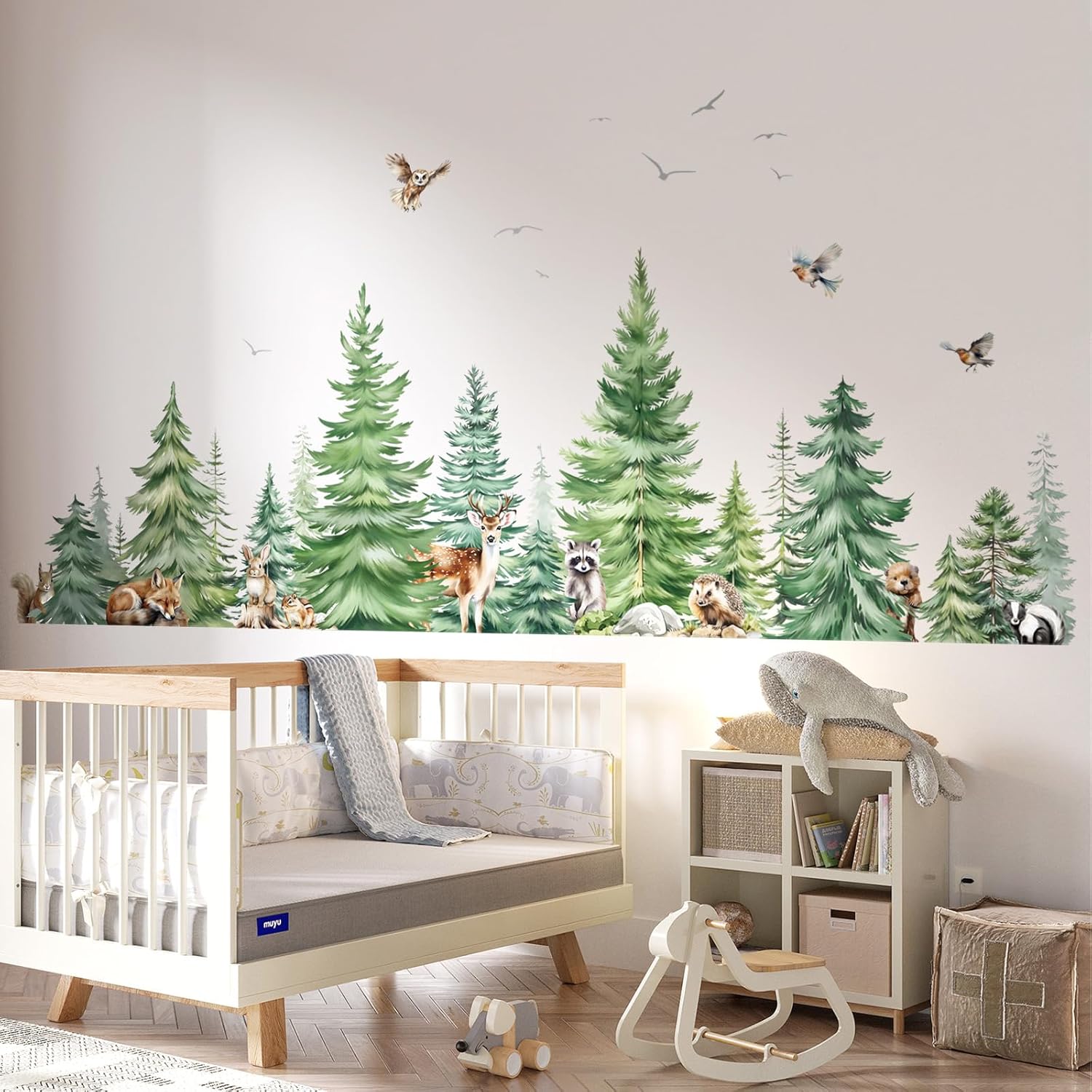 Large Watercolor Pine Tree Ani - Baby Nursery Set Furniture recensione e prezzo