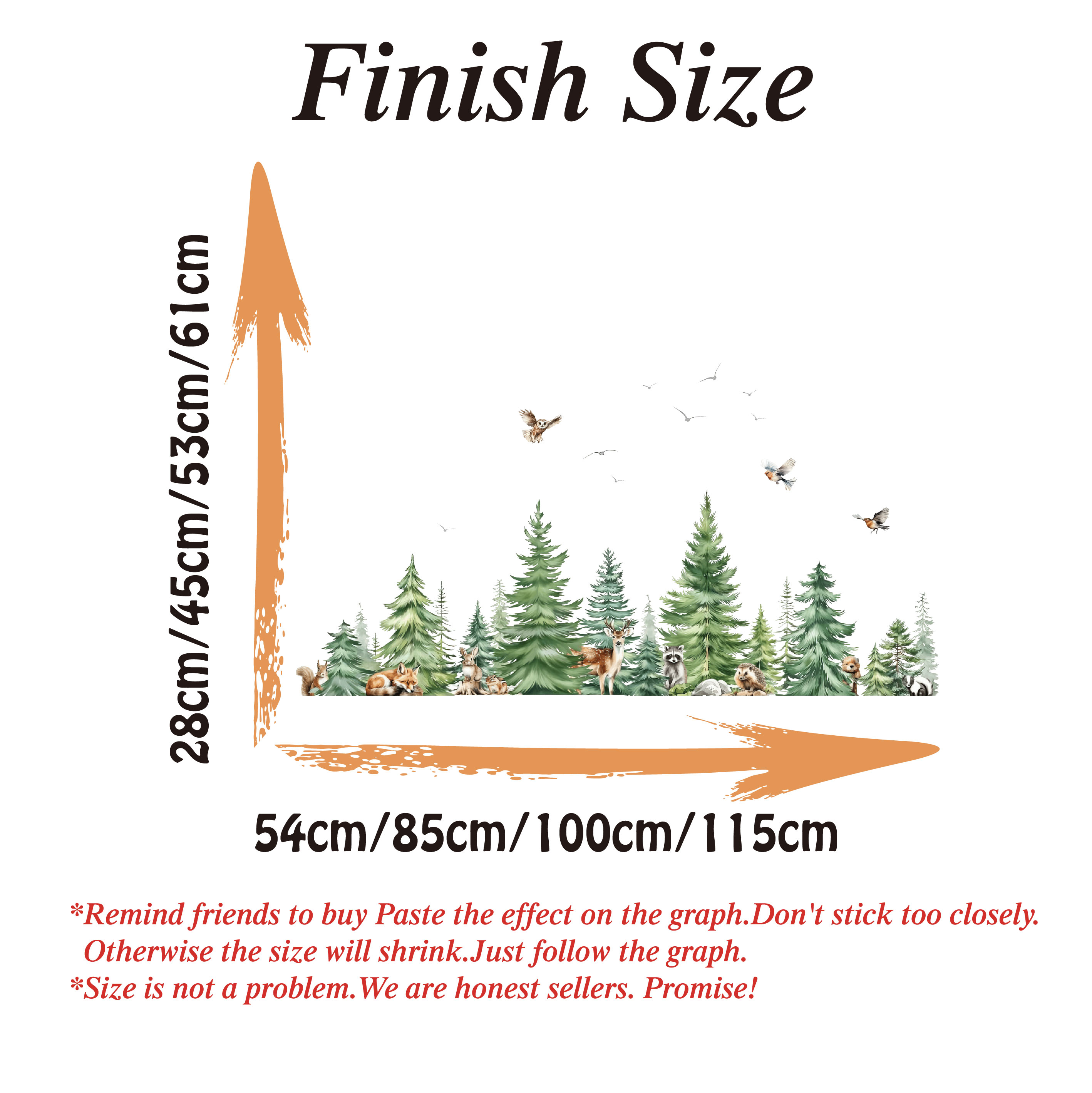 Large Watercolor Pine Tree Ani - Baby Nursery Set Furniture recensione e prezzo