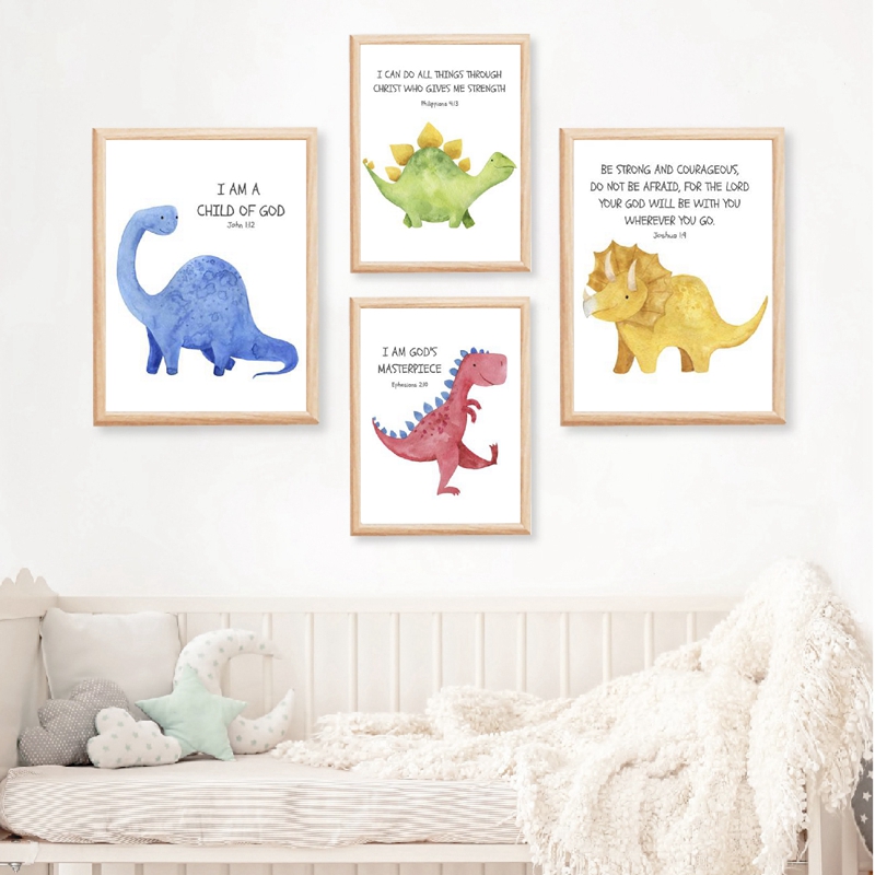 Kid's Bible Verse Quote Prints - Baby Nursery Quotes Wall Art recensione e prezzo