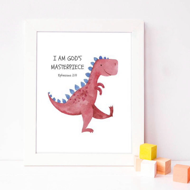Kid's Bible Verse Quote Prints - Baby Nursery Quotes Wall Art recensione e prezzo
