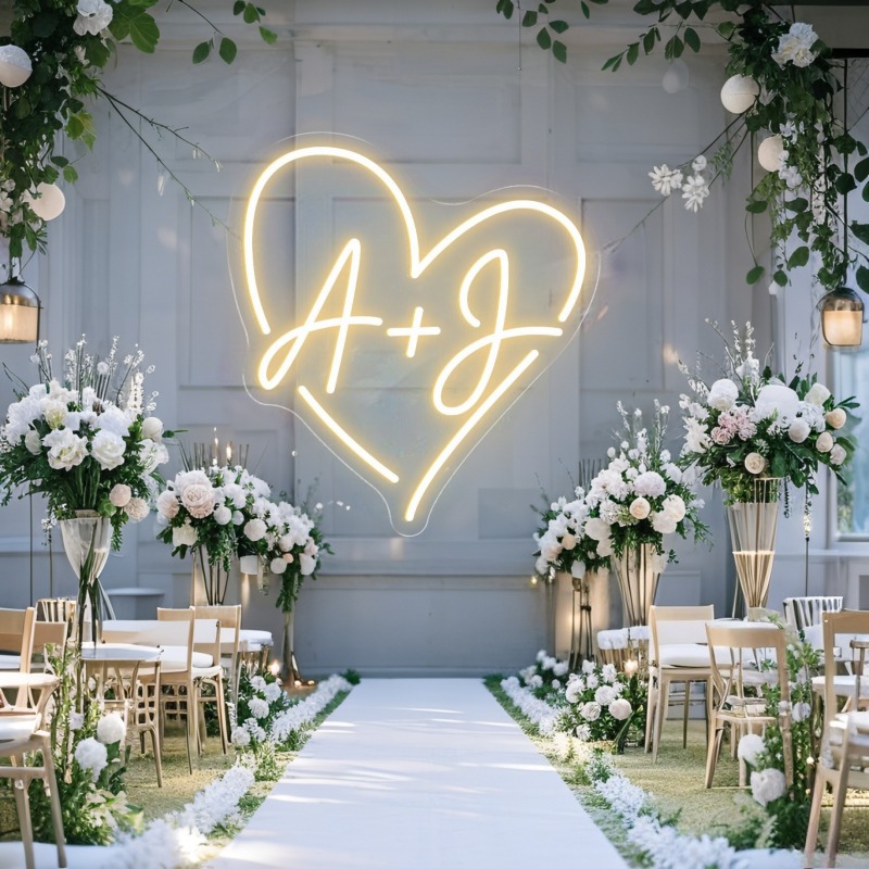 Custom Initials Heart LED Neon - Baby Nursery Name Sign recensione e prezzo