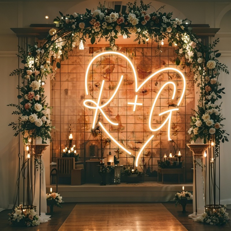 Custom Initials Heart LED Neon - Baby Nursery Name Sign recensione e prezzo