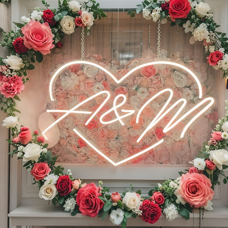 Custom Initials Heart LED Neon - Baby Nursery Name Sign recensione e prezzo