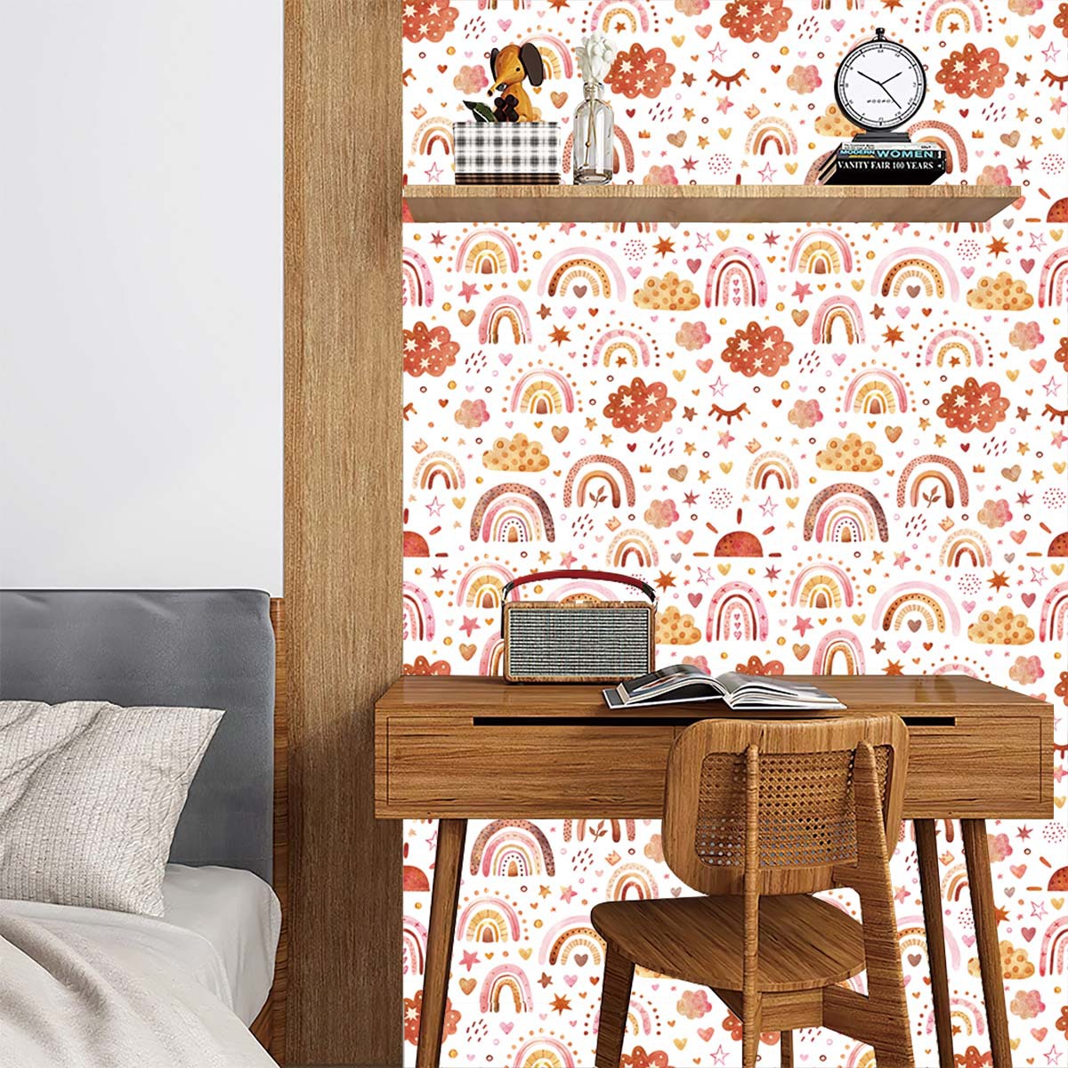 Rainbow Wallpaper Peel and Sti - Baby Nursery Wallpaper Girl recensione e prezzo