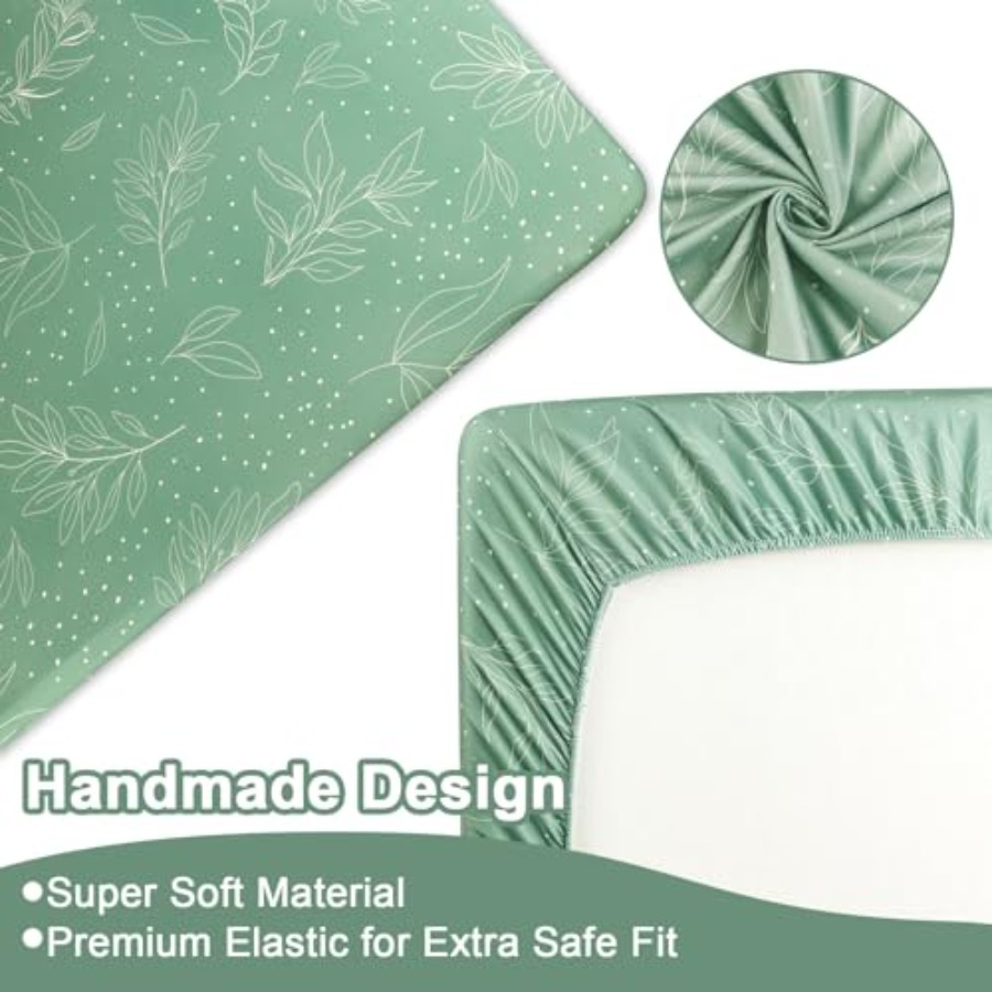 Green Crib Bedding Set 4-Piece - Baby Nursery Neutral recensione e prezzo