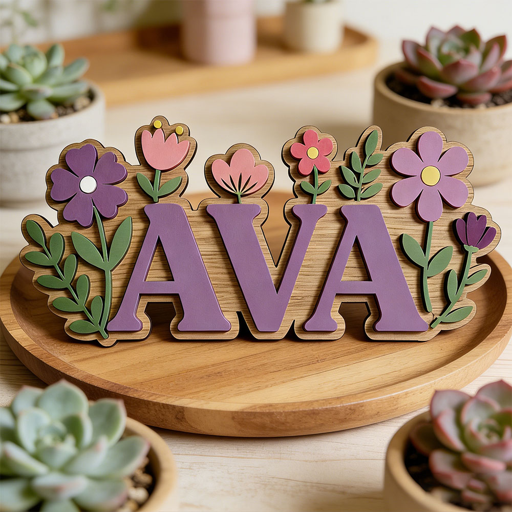 Custom 3D Flower Wreath Name D - Baby Nursery Themes Girl recensione e prezzo