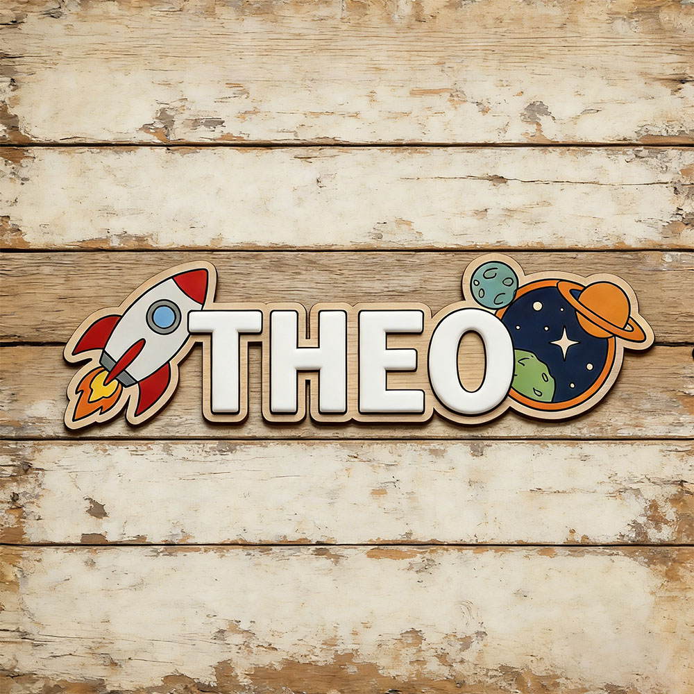 Personalized Space Rocket Name - Baby Nursery Usa recensione e prezzo