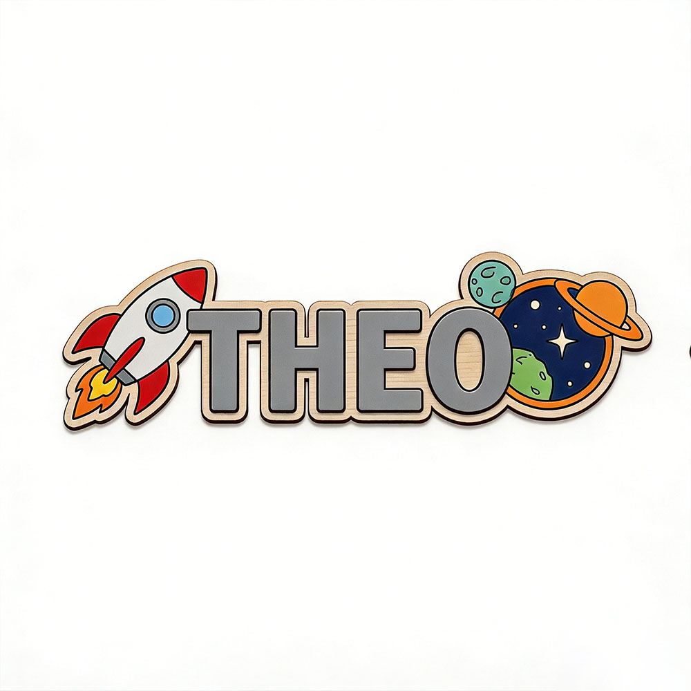 Personalized Space Rocket Name - Baby Nursery Usa recensione e prezzo