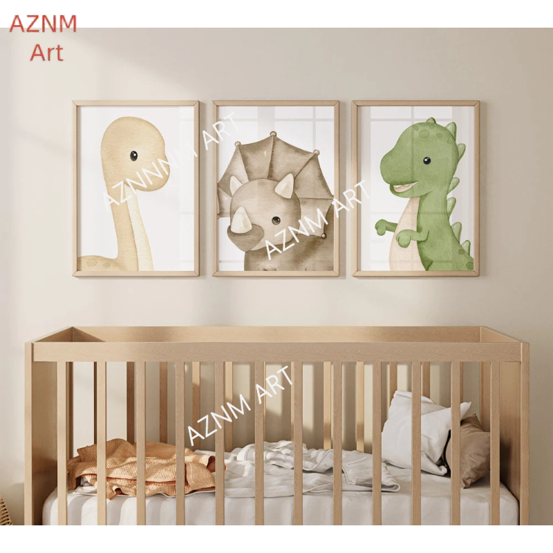 1/3Pcs Dinosaurs prints, neutr - Baby Nursery Neutral recensione e prezzo