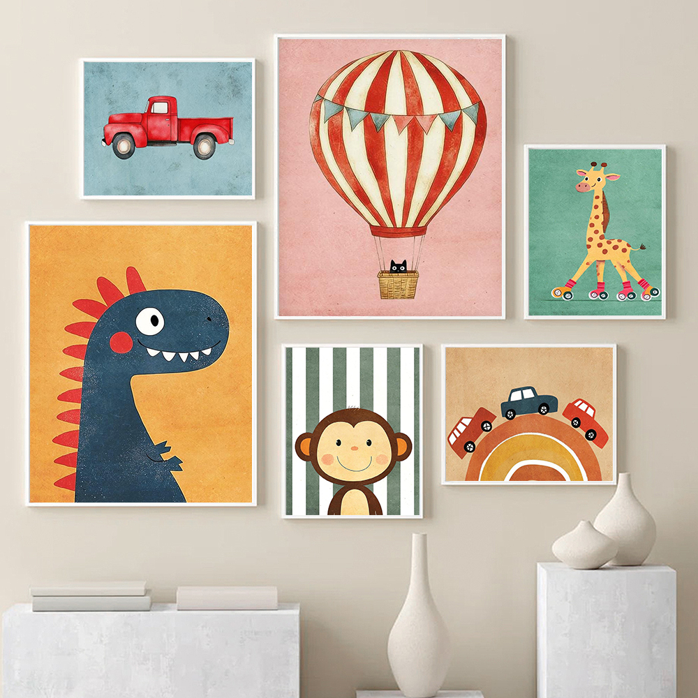 Funny Animals Tiger Lion Frog  - Baby Nursery Neutral recensione e prezzo