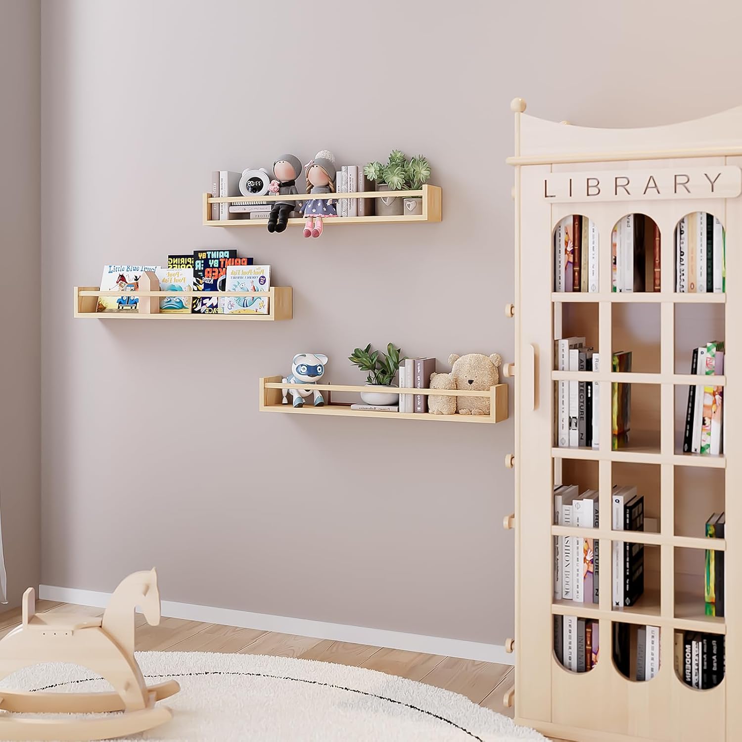 23.6 Inch Floating Bookshelves - Baby Nursery Floating Shelves recensione e prezzo