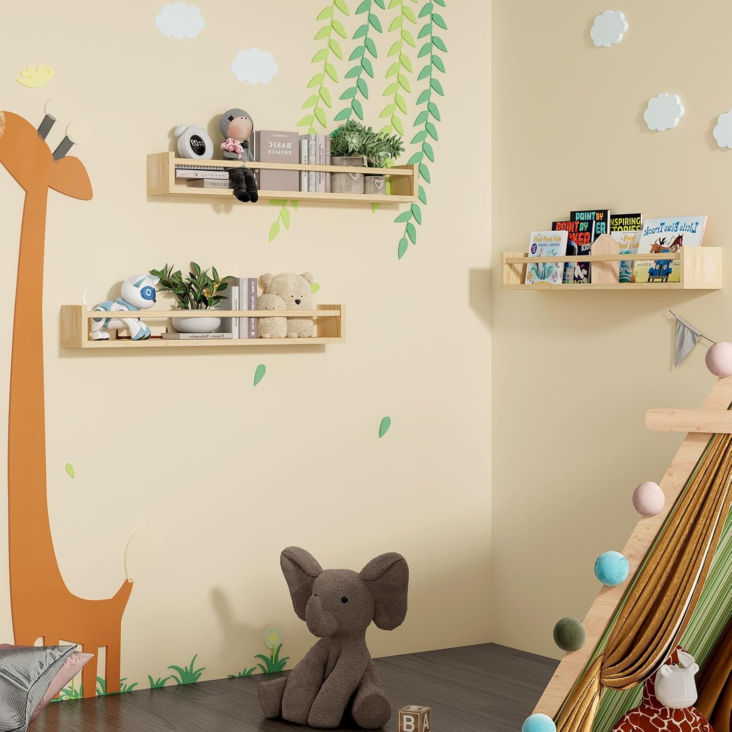 23.6 Inch Floating Bookshelves - Baby Nursery Floating Shelves recensione e prezzo