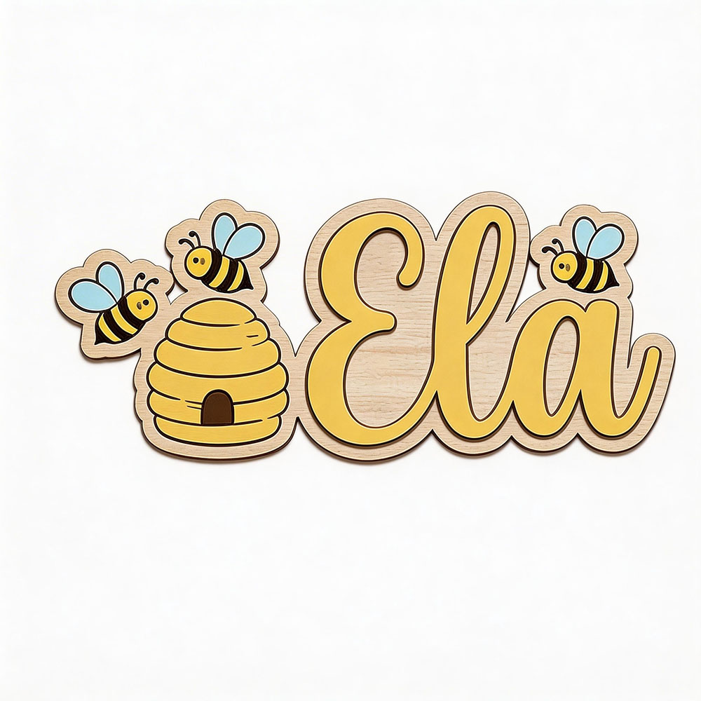 Personalized Cute Bee Hive Nam - Baby Nursery Name Sign recensione e prezzo