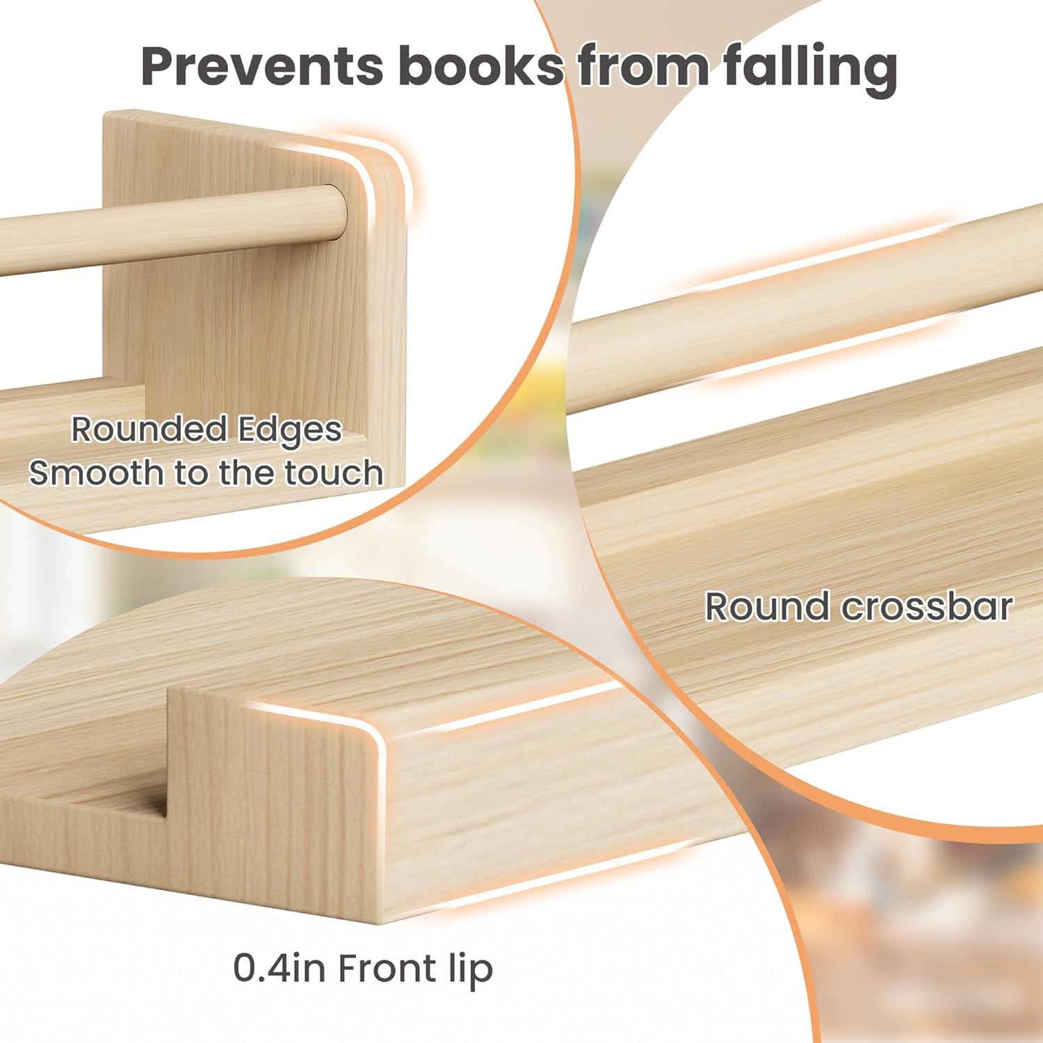 2 Pack 15.7 Inch Floating Book - Baby Nursery Floating Shelves recensione e prezzo