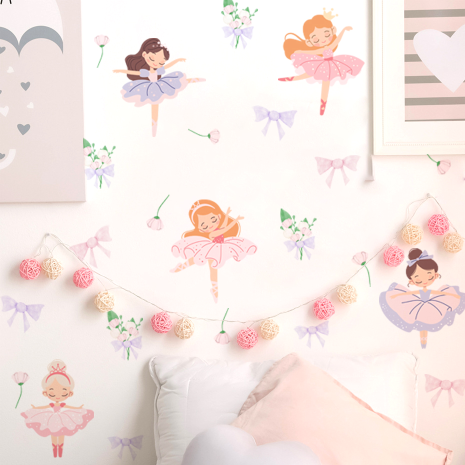 Fairy Ballet Dancer Bow Wall S - Baby Nursery Wallpaper recensione e prezzo