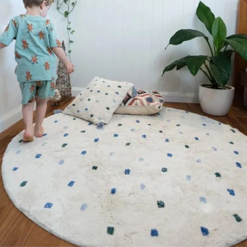 Dot Fluffy Carpet Living Room  - Baby Nursery Carpet recensione e prezzo