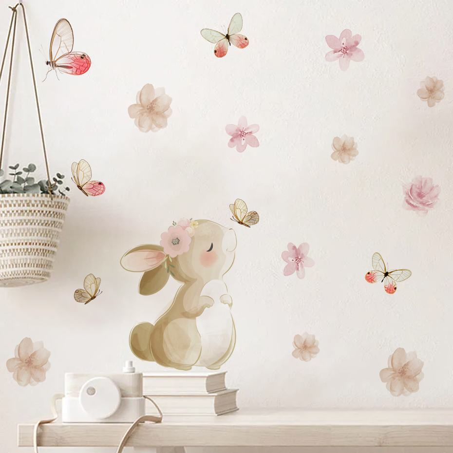 Cartoon Rabbit Flowers Butterf - Baby Nursery Set Furniture recensione e prezzo