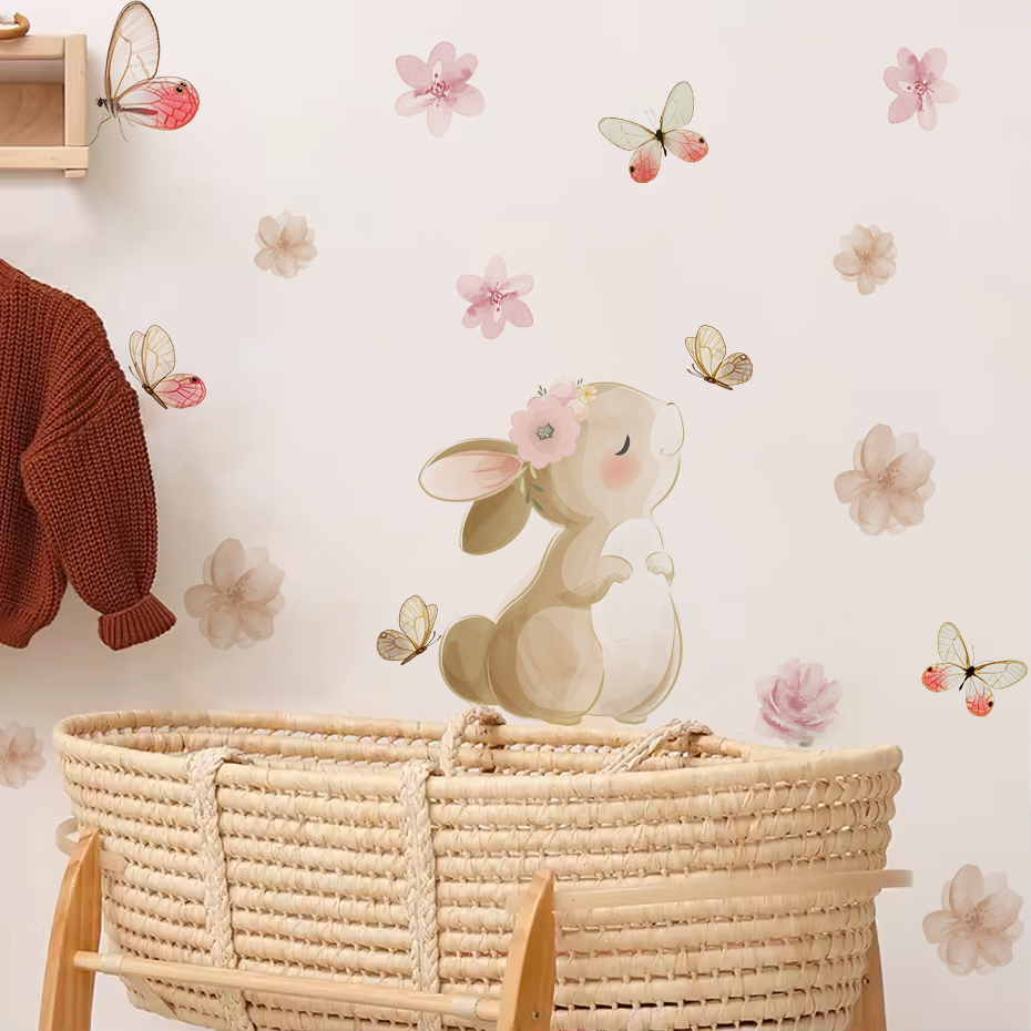 Cartoon Rabbit Flowers Butterf - Baby Nursery Set Furniture recensione e prezzo