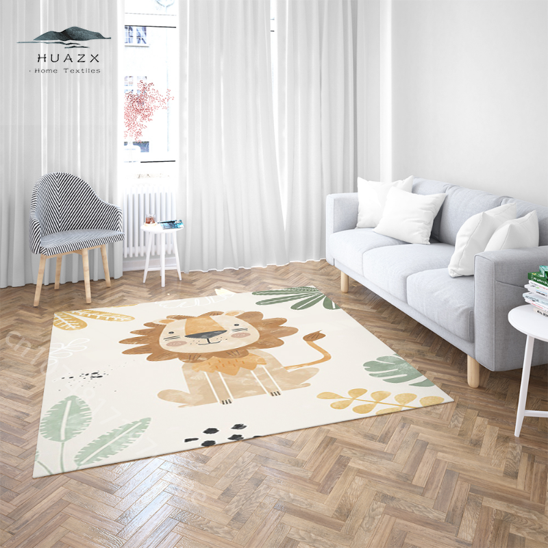 Jungle Animal Cartoon Carpet f - Baby Nursery Jungle Rug recensione e prezzo