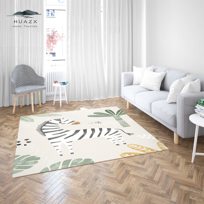 Jungle Animal Cartoon Carpet f - Baby Nursery Jungle Rug recensione e prezzo