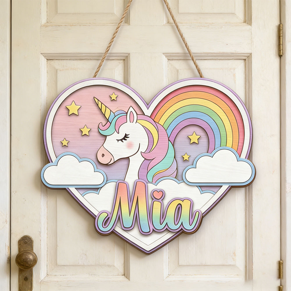 Custom Heart Shaped Rainbow Un - Baby Nursery Themes Girl recensione e prezzo
