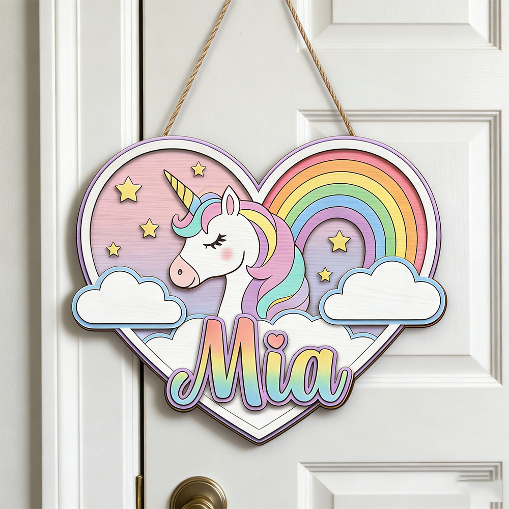 Custom Heart Shaped Rainbow Un - Baby Nursery Themes Girl recensione e prezzo