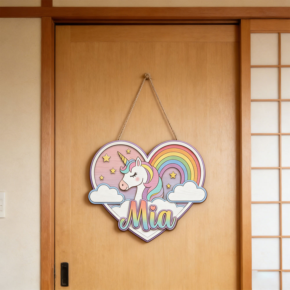 Custom Heart Shaped Rainbow Un - Baby Nursery Themes Girl recensione e prezzo