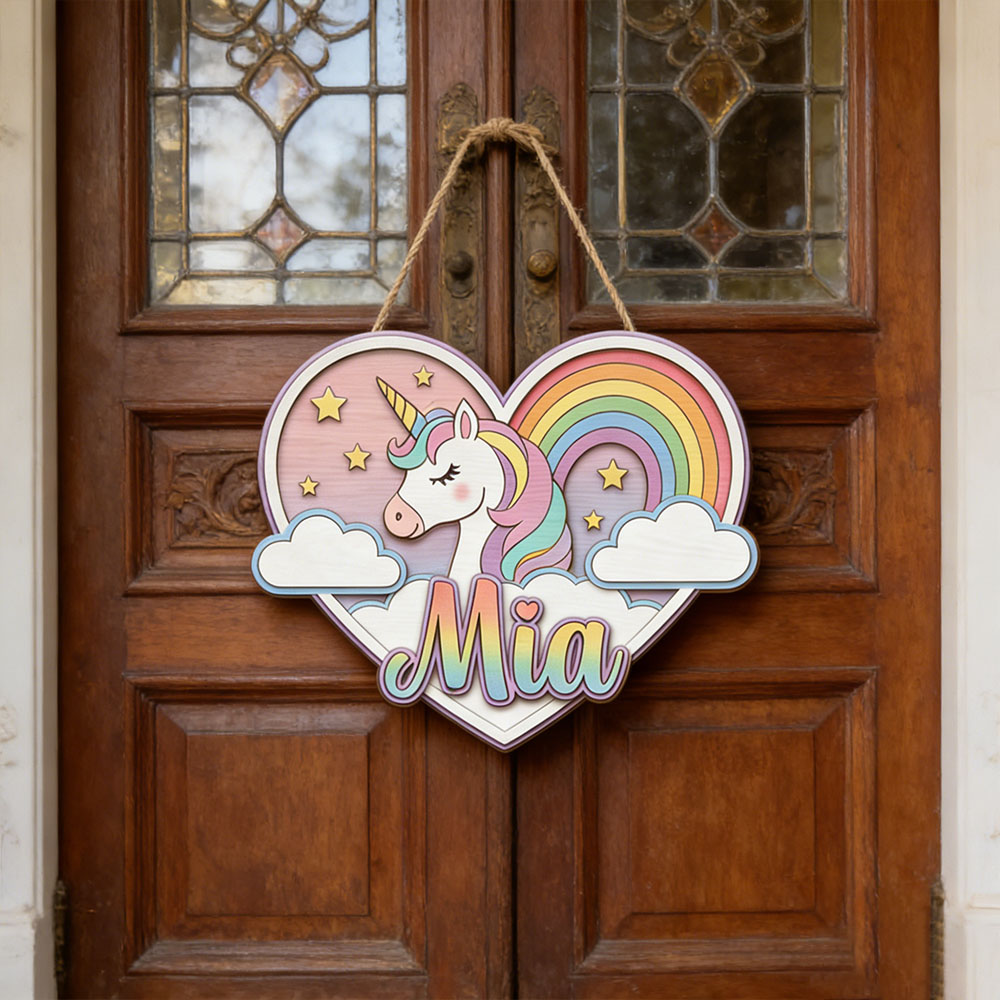 Custom Heart Shaped Rainbow Un - Baby Nursery Themes Girl recensione e prezzo