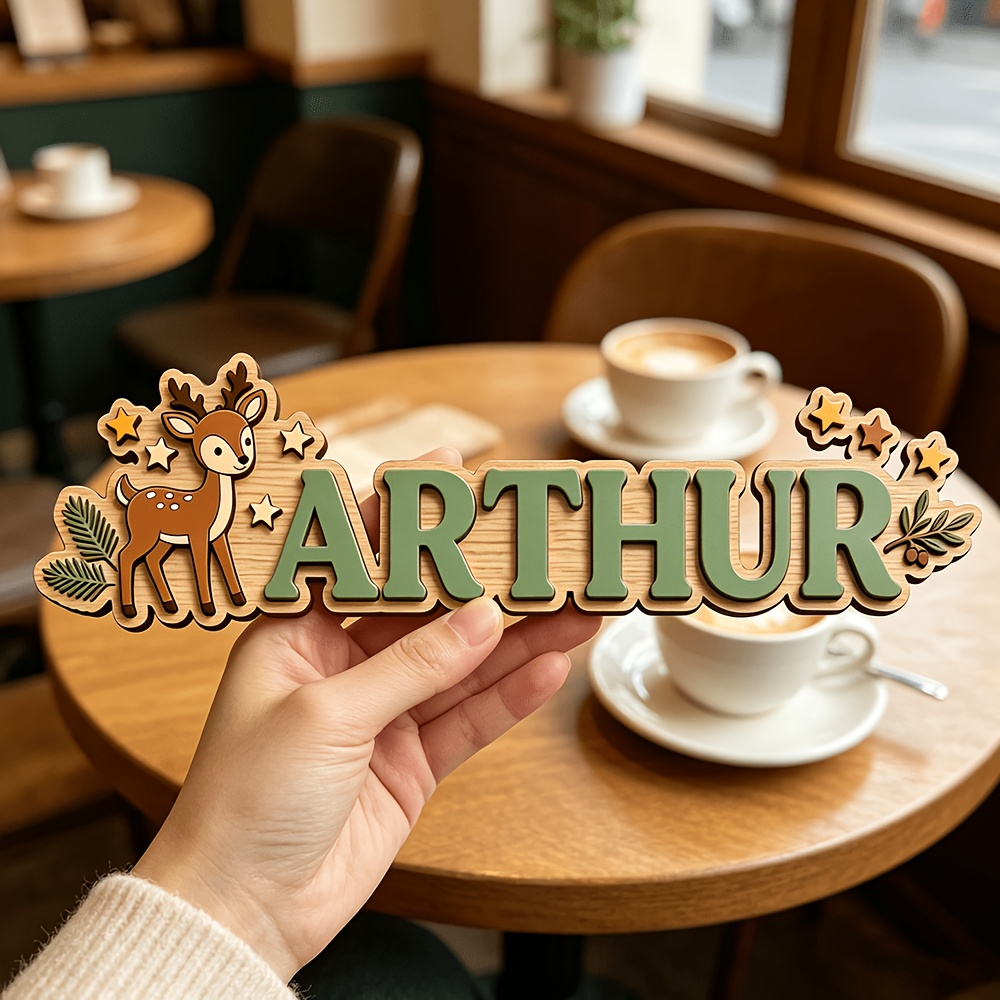 Custom Deer & Star Wooden Name - Baby Nursery Usa recensione e prezzo
