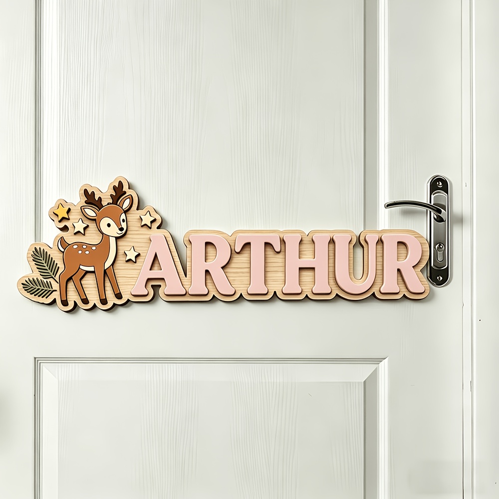 Custom Deer & Star Wooden Name - Baby Nursery Usa recensione e prezzo
