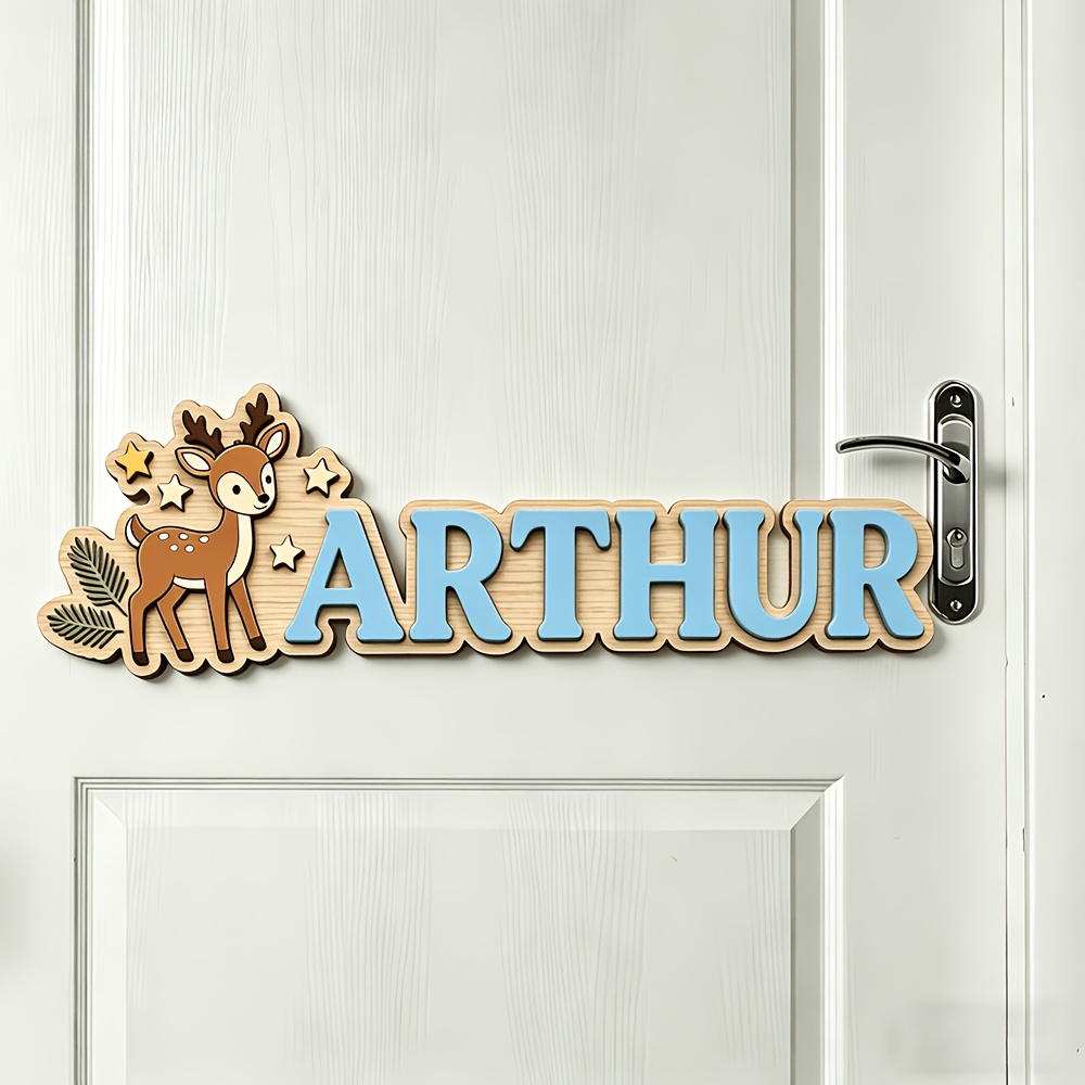 Custom Deer & Star Wooden Name - Baby Nursery Usa recensione e prezzo