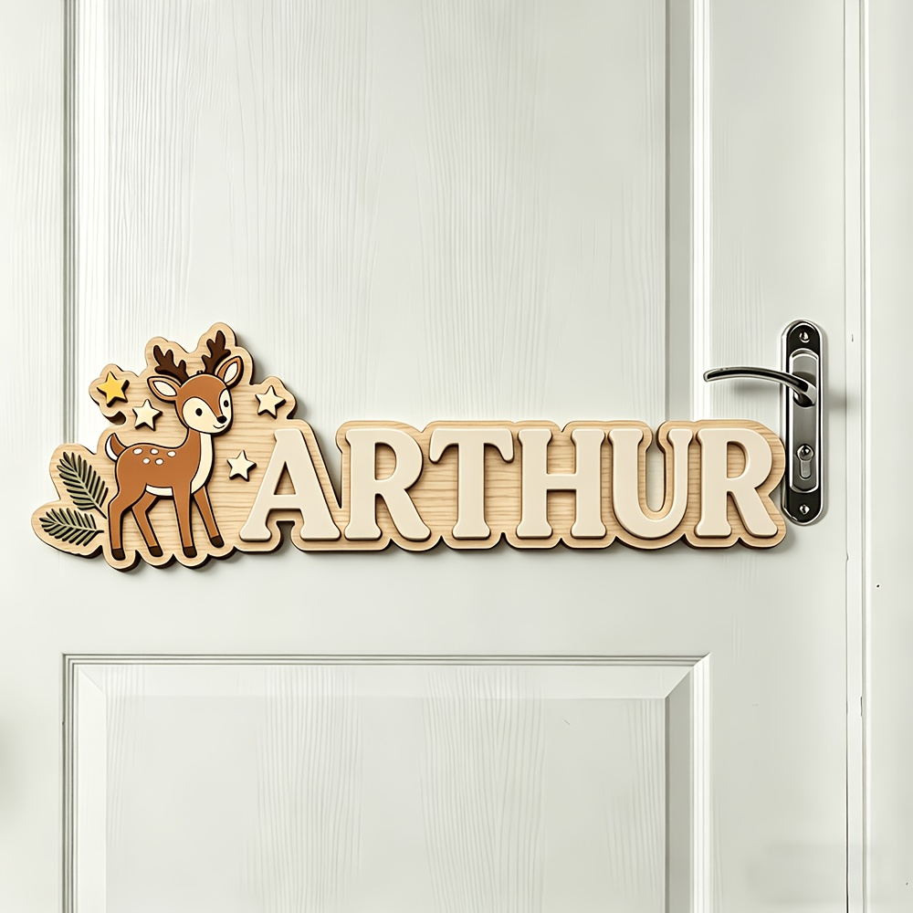 Custom Deer & Star Wooden Name - Baby Nursery Usa recensione e prezzo