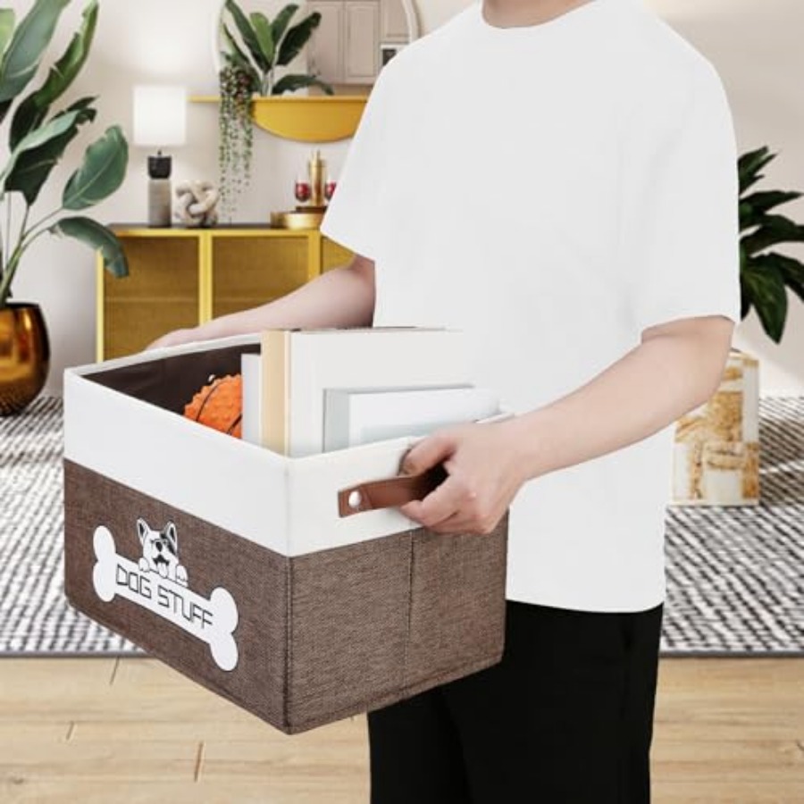Foldable Dog Toy Box, Fabric P - Storage Basket Fabric recensione e prezzo