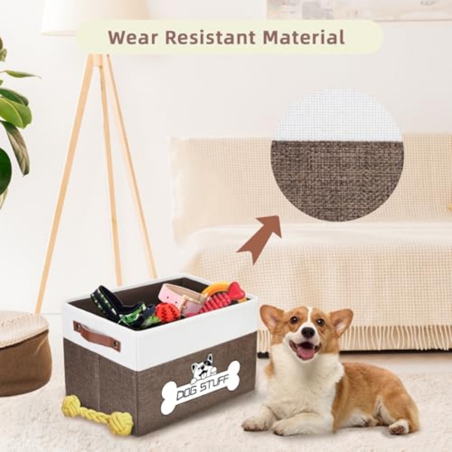 Foldable Dog Toy Box, Fabric P - Storage Basket Fabric recensione e prezzo