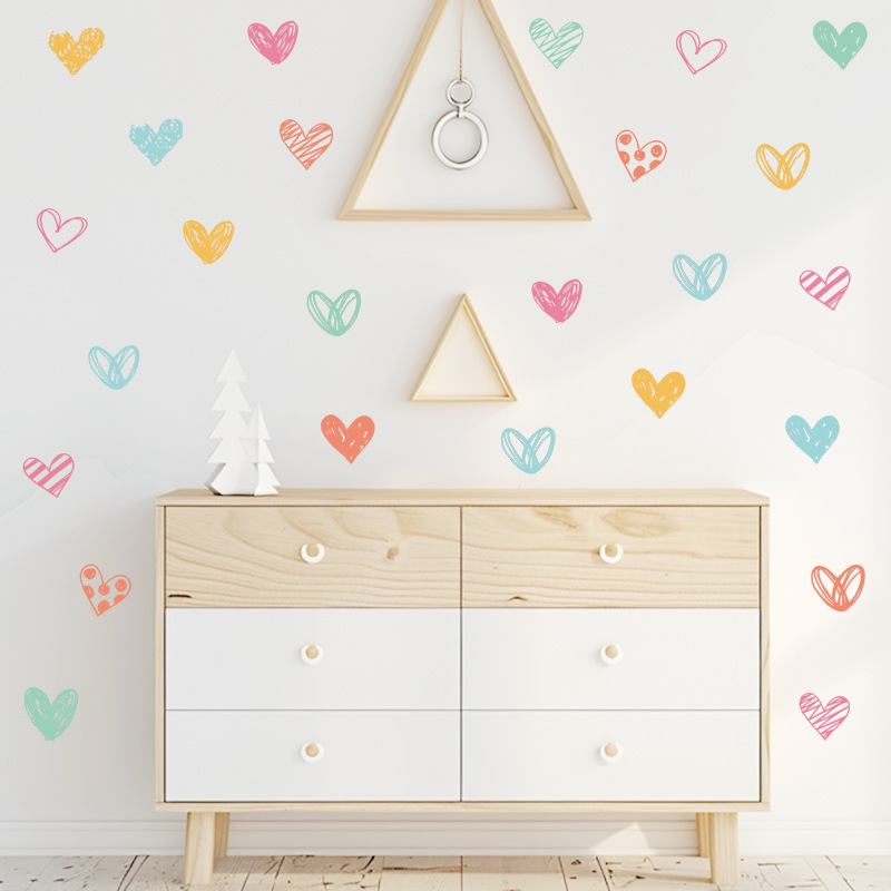 New Colorful Heart Wall Sticke - Baby Nursery Wallpaper Girl recensione e prezzo