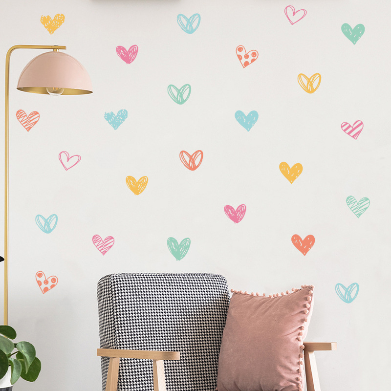 New Colorful Heart Wall Sticke - Baby Nursery Wallpaper Girl recensione e prezzo
