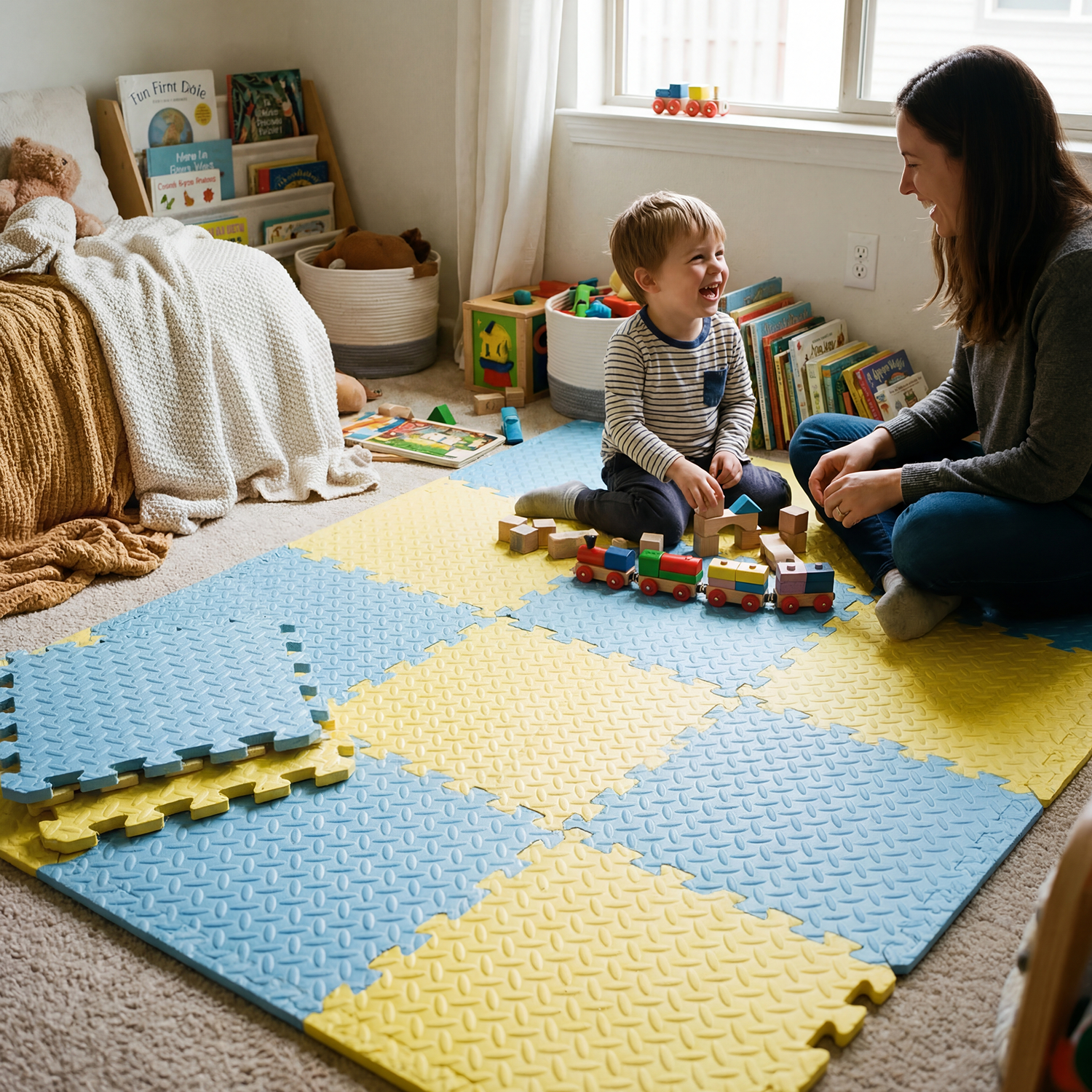 8Pcs 60x60cm Baby Play Mat 1cm - Baby Nursery Carpet recensione e prezzo
